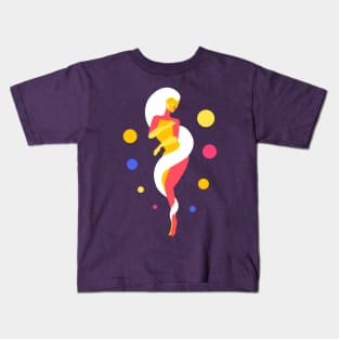 Funky Universe Colorful Lady Kids T-Shirt